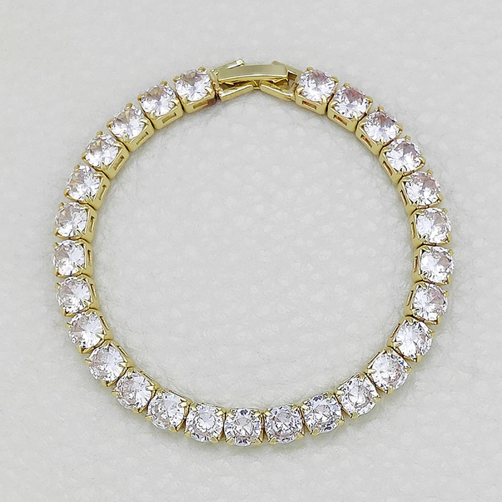 2024 New Arrival Luxury Round gold color on hand Bracelet Bangle For Women Anniversary Gift Jewelry Bulk Sell S5787