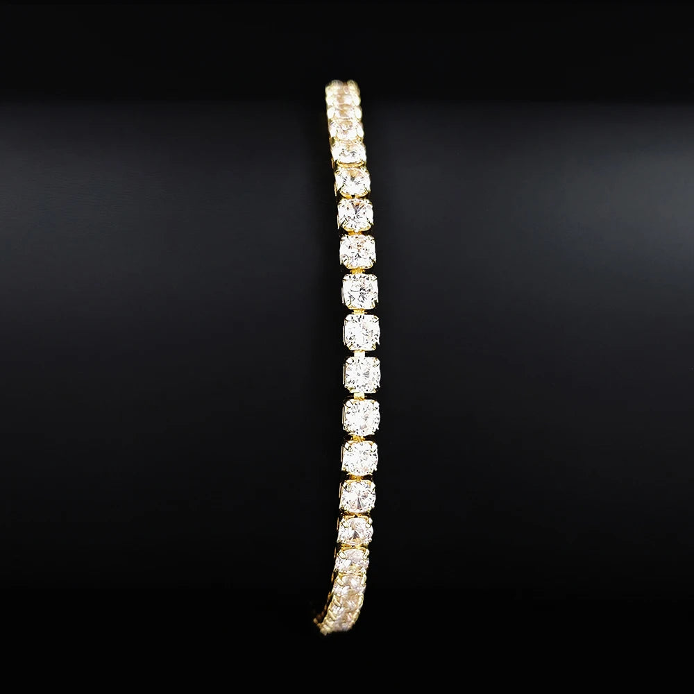2024 New Arrival Luxury Round gold color on hand Bracelet Bangle For Women Anniversary Gift Jewelry Bulk Sell S5787