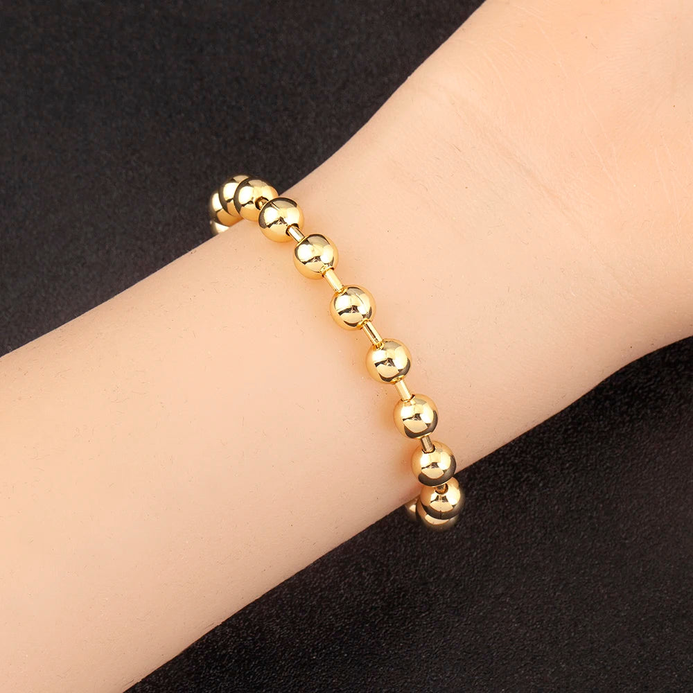 Nidin Hot Sale Original Design Round Beads Charm Bracelets Adjustable 4 Sizes For Women Fashion Versatile Jewelry Accessories