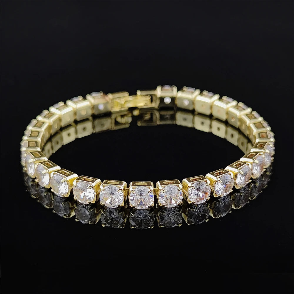 2024 New Arrival Luxury Round gold color on hand Bracelet Bangle For Women Anniversary Gift Jewelry Bulk Sell S5787
