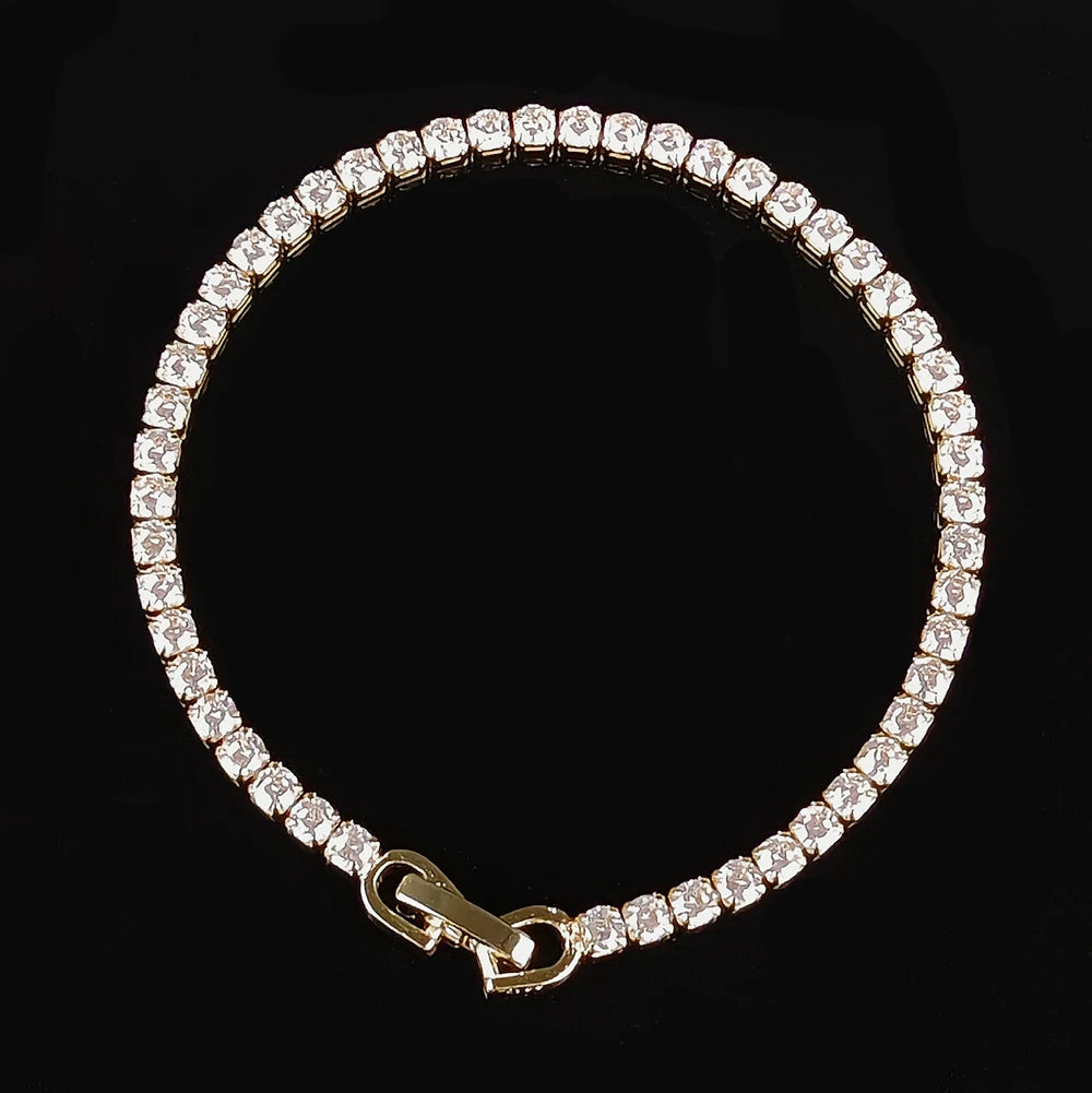 2024 New Arrival Luxury Round gold color on hand Bracelet Bangle For Women Anniversary Gift Jewelry Bulk Sell S5787