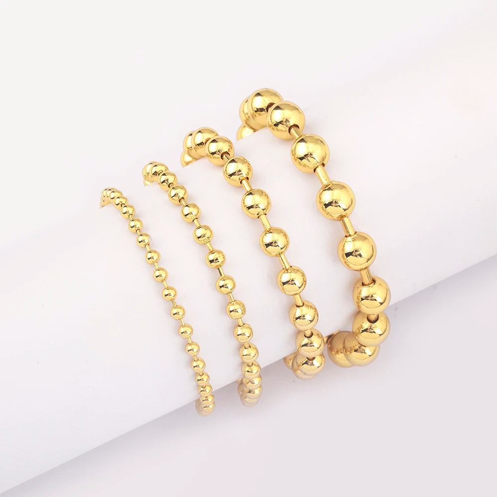 Nidin Hot Sale Original Design Round Beads Charm Bracelets Adjustable 4 Sizes For Women Fashion Versatile Jewelry Accessories